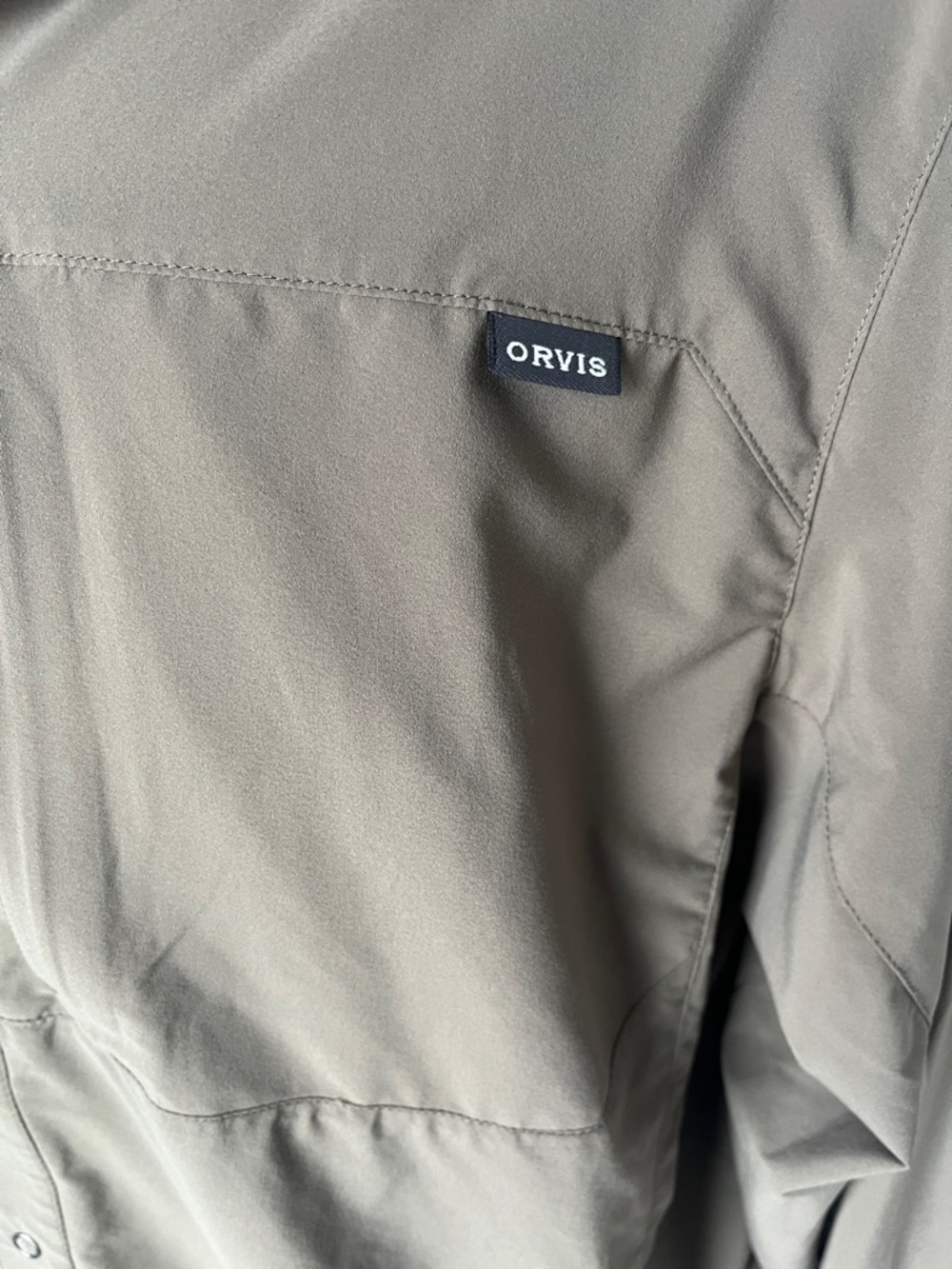 Orvis PRO Hooded Long Sleeve Button Up Shirt Men's M Olive Green - Picture 6 of 11
